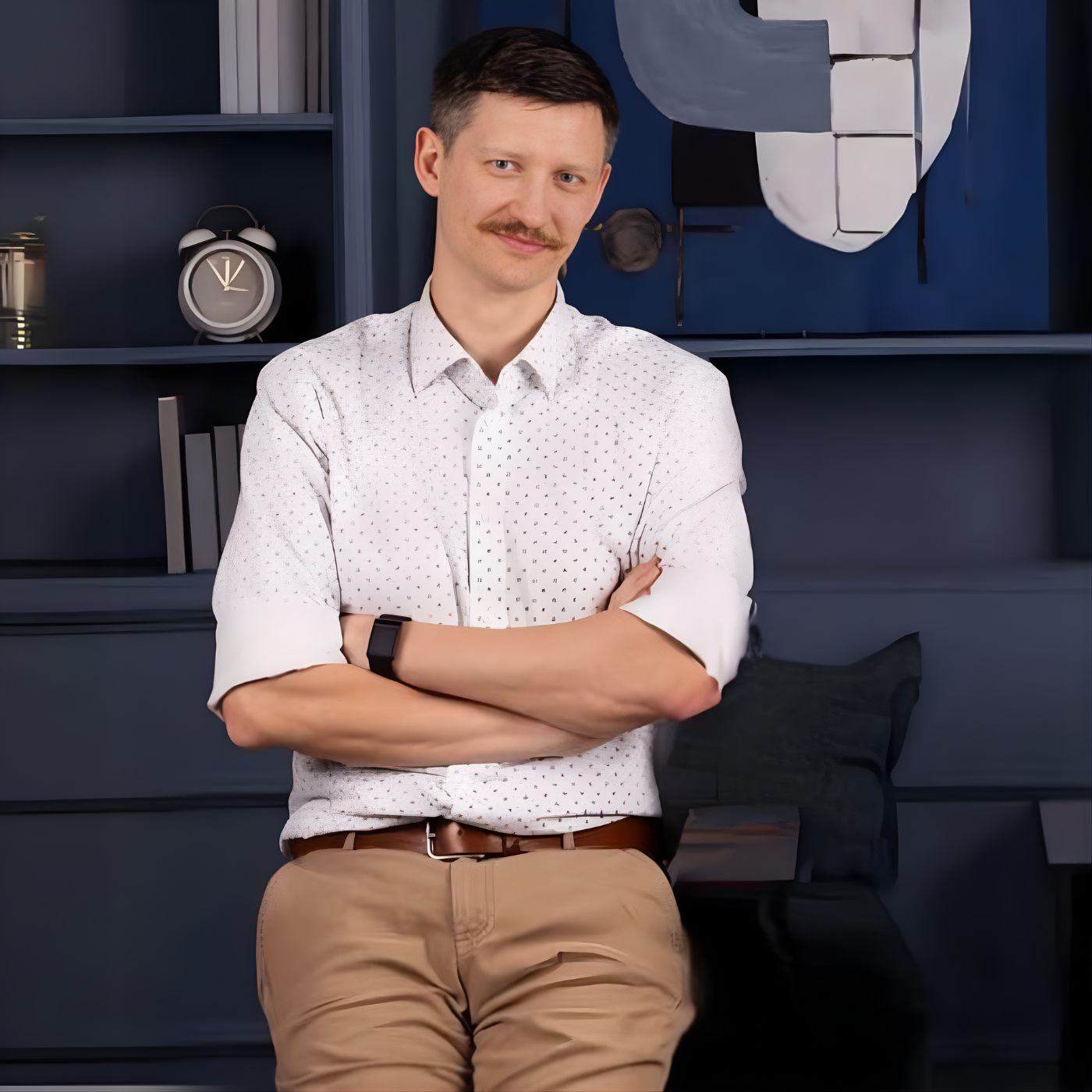 Mike Guzowski podczas rozmowy i pracy z ludźmi